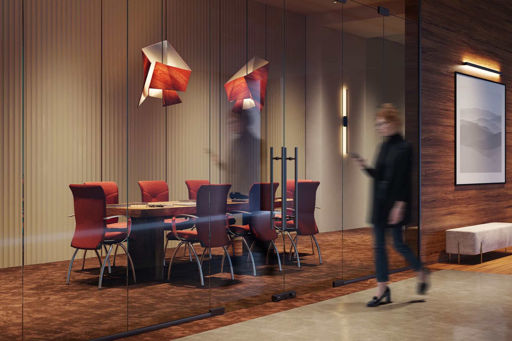 Salle de réunion avec chaises de réunion strong auguste 4 pieds Navailles