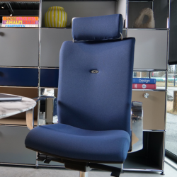 siège de bureau strong auguste tissu bleu Navailles