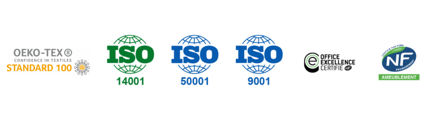 ISO labels pour sièges de bureau Navailles