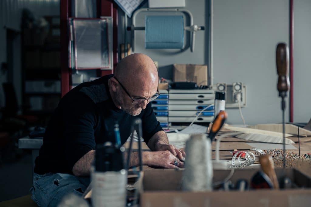 Vérification technique et premier prototype fauteuil de bureau vintage Héritage 80 de chez Navailles
