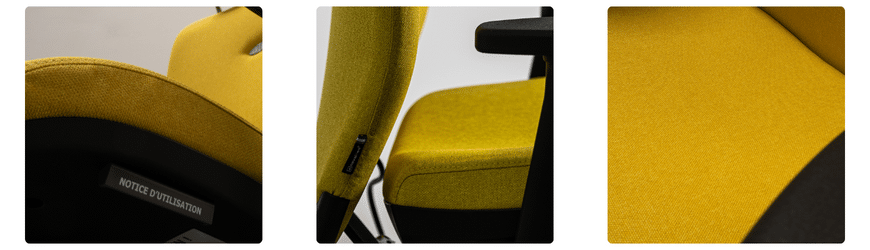 assise réglable d'un fauteuil de bureau ergonomique Navailles