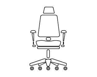 Pictogramme siège de bureau personnalisable Navailles